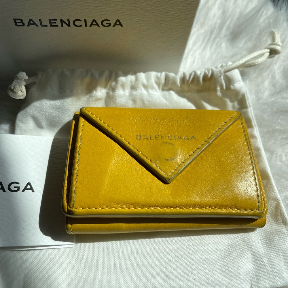 Balenciaga Papier Leather Compact Wallet - Picture 3 of 11